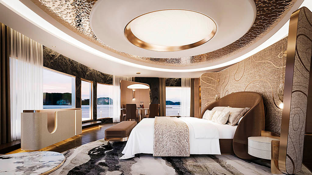 Wake to Halong Bay from your private balcony